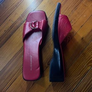 Amazing red kitten heels